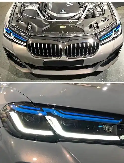 21款新宝马5系g38激光大灯总成低升高老改新一抹蓝日行灯m5雷霆版 18