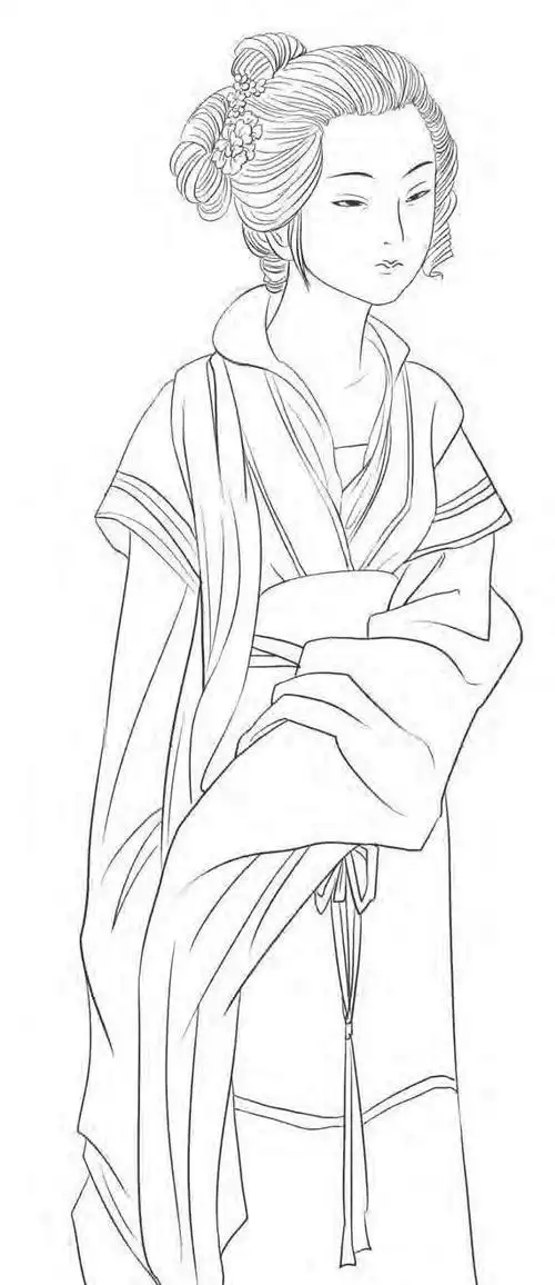 女子简笔画古代人物简笔画唯美简笔画女孩背影古代女孩背影简笔画婚纱