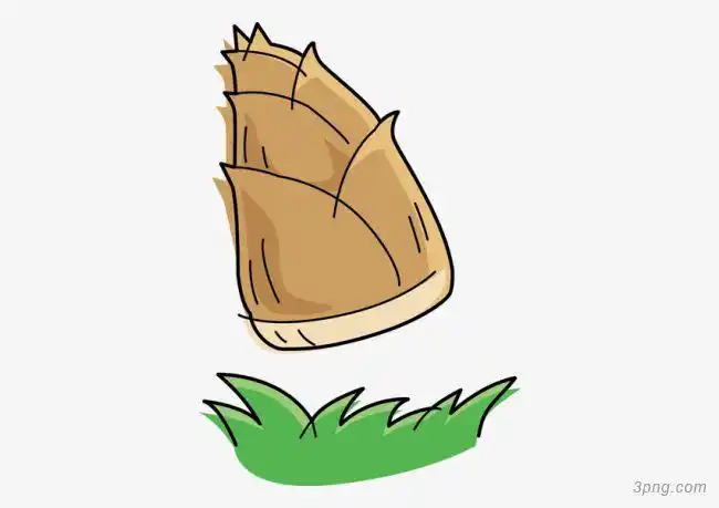 卡通竹笋png素材透明免抠图片卡通手绘