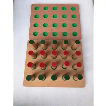 偏瘫中风木插板康复训练器材家用木钉板手指功能可调试抓握 中号木插