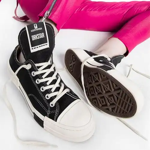 conversedrkshdwdrkstar匡威联名长鞋黑白方头男女休闲板鞋