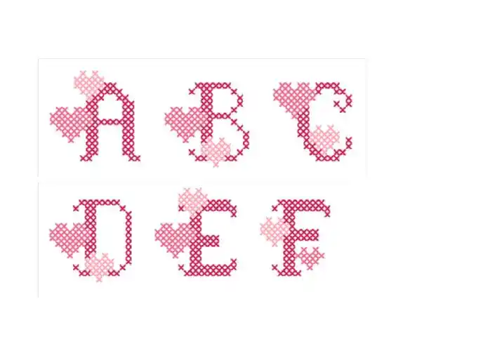 英文字母十字绣图