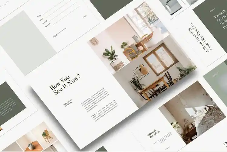 排版设计干净优雅的ppt模板分享