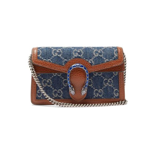 古驰gucci女包酒神包深蓝色斜挎单肩斜挎包迷你链条包4764322kqfn4483