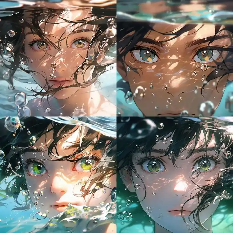 一套关于夏天的头像,水下 - 抖音