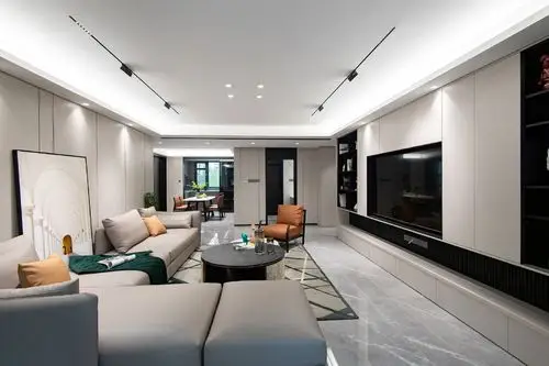 烟台华浔品味装饰:黄海明珠山庄176平现代轻奢风格装修实景图