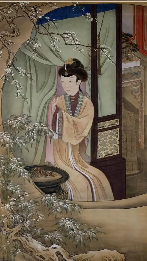 雍正十二美人图.十二帧.清代绢本设色.故宫博物院藏