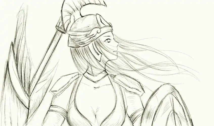 一个摸鱼,战争女神雅典娜