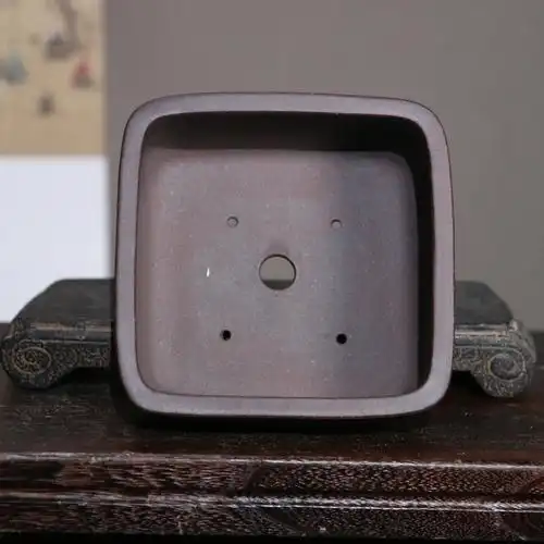 紫砂花盆菖蒲正方形盆景盆多植物宜兴手工盆包花盆