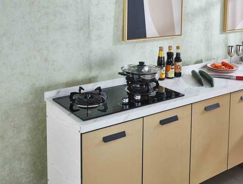 柜子简易橱柜岩板厨房一体灶台储物放碗小厨餐边柜