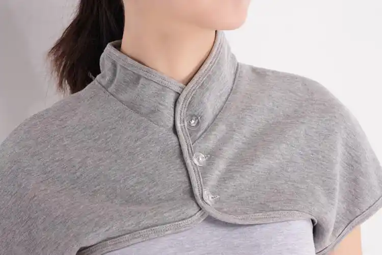 春夏季薄款护肩保暖睡觉肩部坐月子护肩膀套棉透气脖套男女士通用紫色