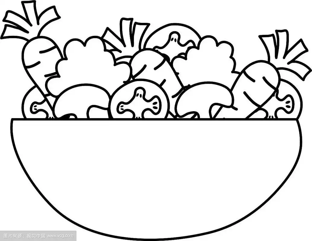 用碗盛蔬菜沙拉