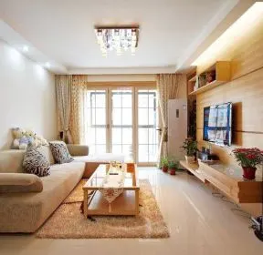 60平米两室一厅小户型客厅茶几装修图欣赏  3183   60平米两室一绦