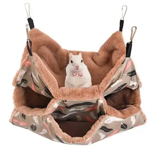 松鼠仓鼠蜜袋鼯吊床宠物安睡窝悬挂式宠物睡袋亚马逊