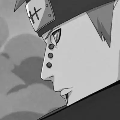 佩恩头像黑白超帅图片火影忍者天道佩恩高清图片