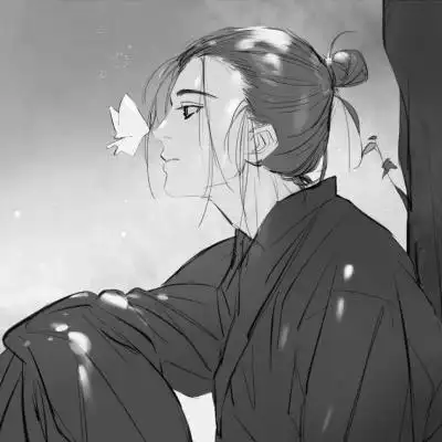 侠客头像男生古风黑白图片