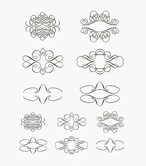 分享一些装饰线条图稿1