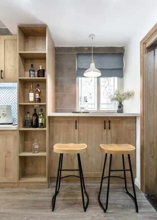 三居室日式风格设计吧台图片_齐家网装修效果图