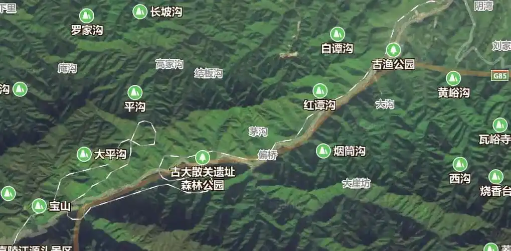 大散关卫星地图