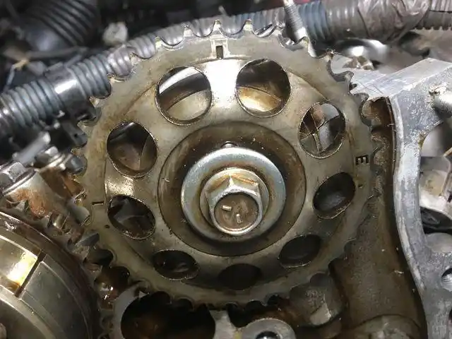 丰田凯美瑞正时链条怎么对排气轮对i还是e还是短杠杠到底对那个