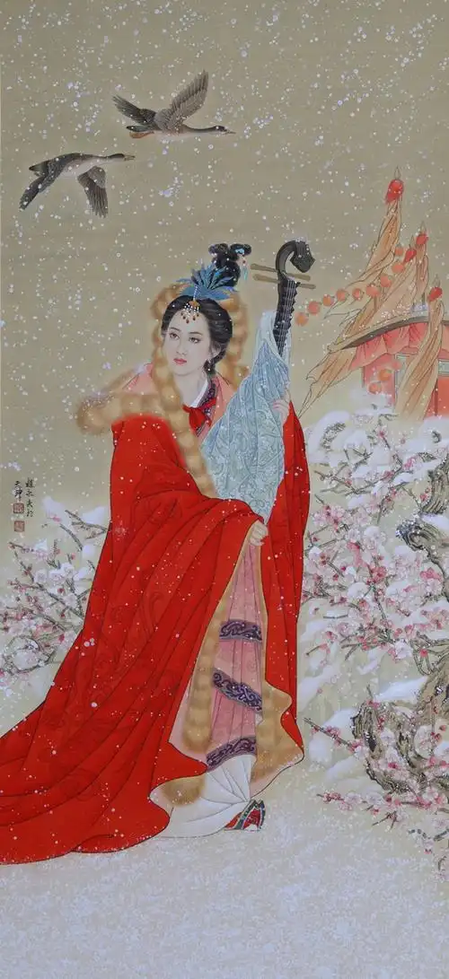 四美图之昭君出塞  |116cmx53cm