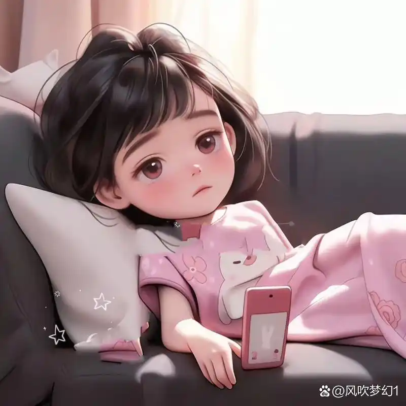 女生版|躺平摆烂萌娃头像 软呼呼肉嘟嘟的,可爱又治愈的周未躺平小