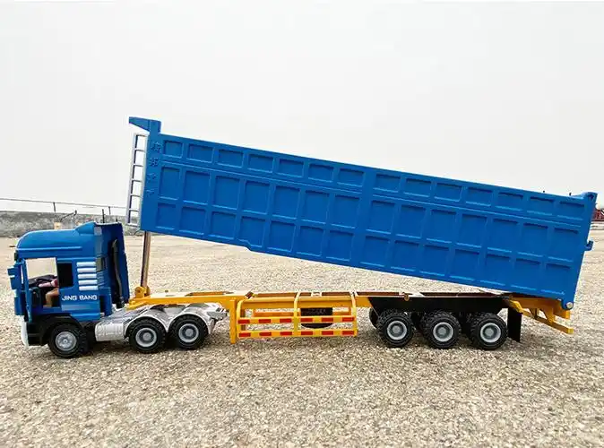 1:50重型卡车仿真合金属汽车模型大货车翻斗车运输车儿童玩具摆件