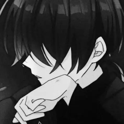 黑白头像动漫丧男