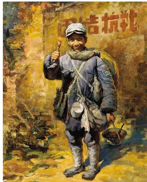 谢保荣 小八路 100×80cm