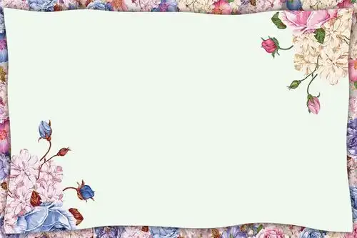 两张唯美花卉ppt边框背景图片