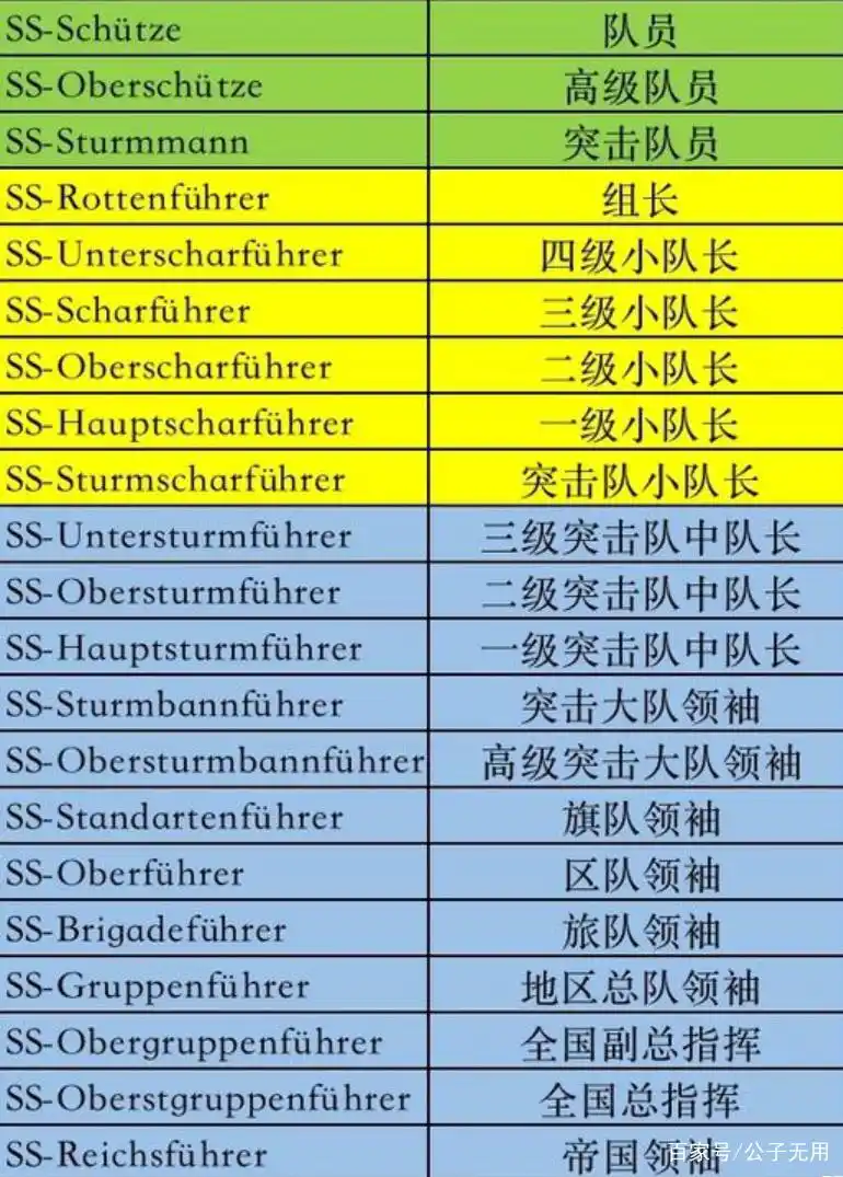 二战纳粹党卫军军衔详解,历史照片深度解读武装党卫军的由来