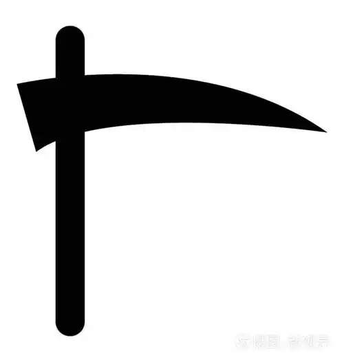 在白色背景查出的古老的金属镰刀