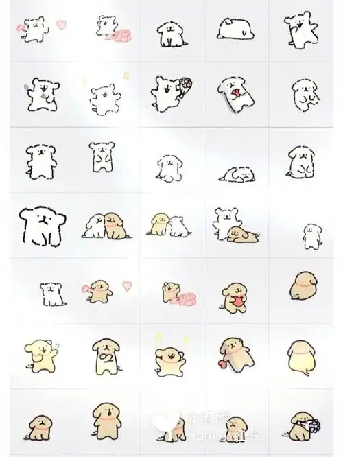 马尔济斯线条小狗表情包