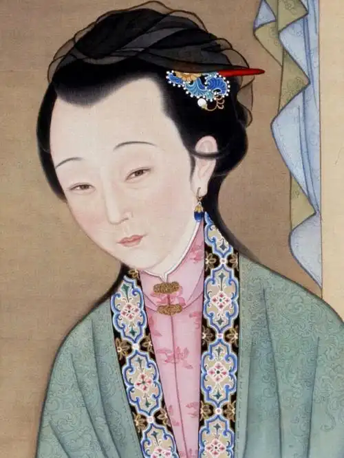 雍正心中的美人十二美人图之观书低吟