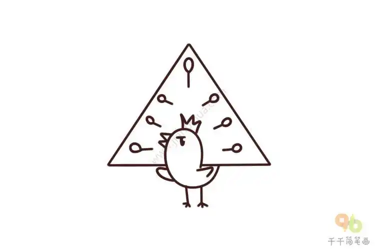 三角形画鸟简笔画集