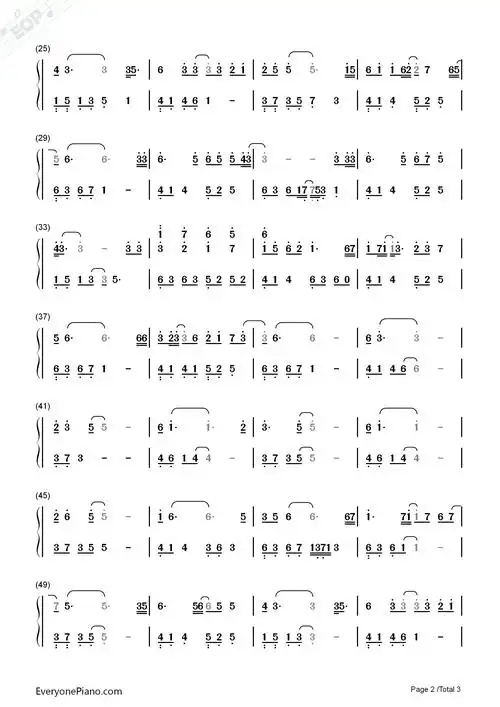 青衣谣-青云志插曲双手简谱预览2