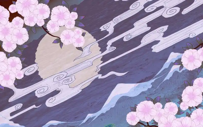 活动  「procreate绘画过程/水中月」插画彩插绘画过程/来画水面倒影