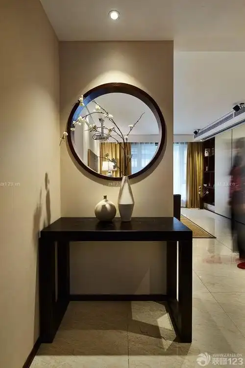 新中式风格入户门玄关样板间大全