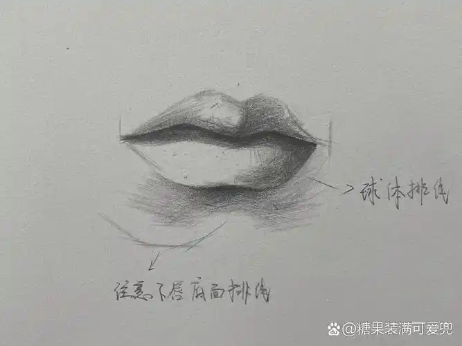 82素描嘴巴作画步骤分享