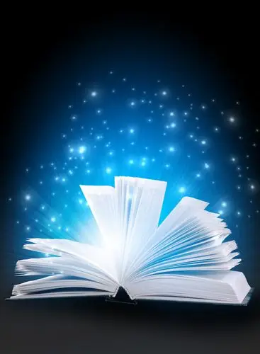 散发蓝光的一本打开的书背景素材免费下载(图片编号:8544986)-六图网