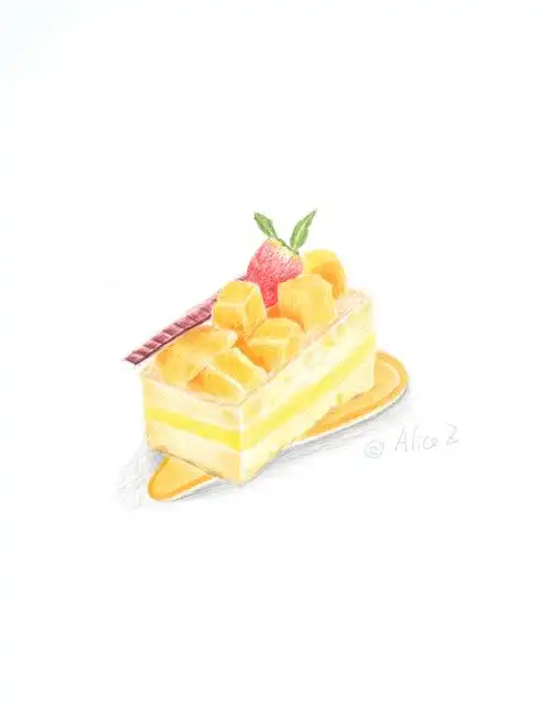 93 1 0 alicez6 珠海  |  ui设计师 用手绘板跟着彩铅教程画的小蛋糕!