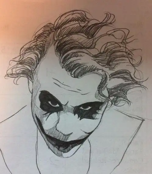 黑暗小丑简笔画黑暗小丑简笔画大全