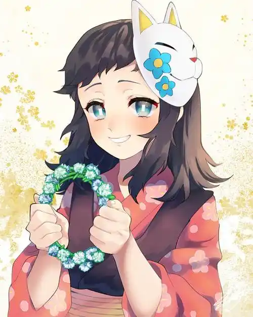 真菰|爱须メノウ的鬼灭之刃插画图片