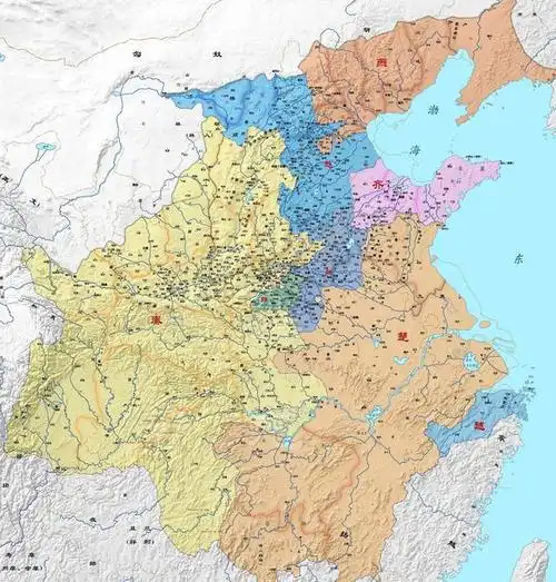 地图中的历史战国七雄的国力及发展