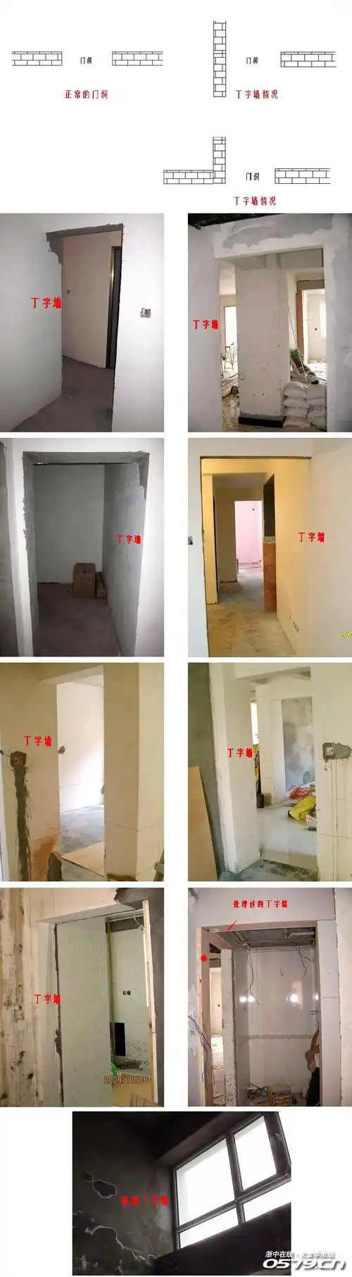 注:如有丁字墙即一边墙无门垛,或者两边墙都无门垛,必须向卖家说明