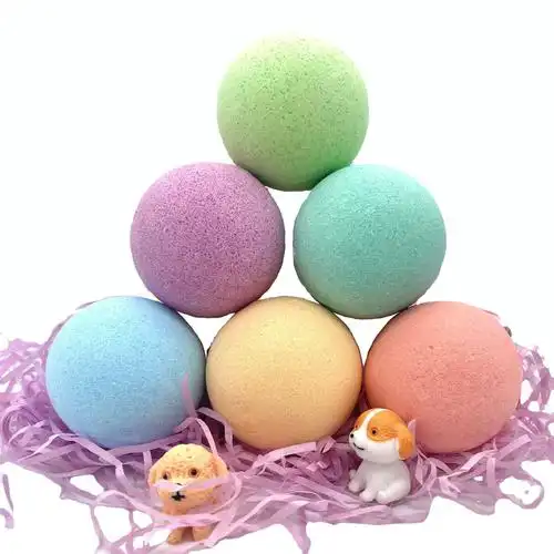 亚马逊跨境单色浴盐球 纯色60g爆炸盐沐浴球 泡泡浴气泡弹泡澡球