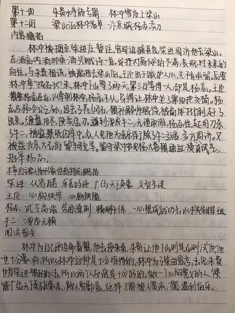 《水浒传》阅读笔记 第十一至第二十回合集