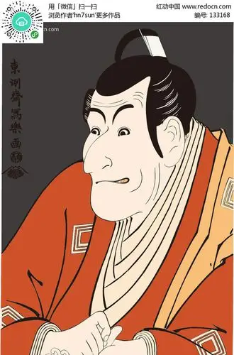 日本武士画像图[ 矢量图. ai]