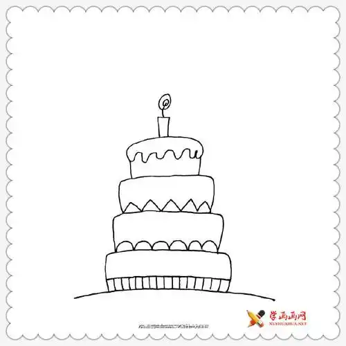 一步一步教你画漂亮的多层蛋糕