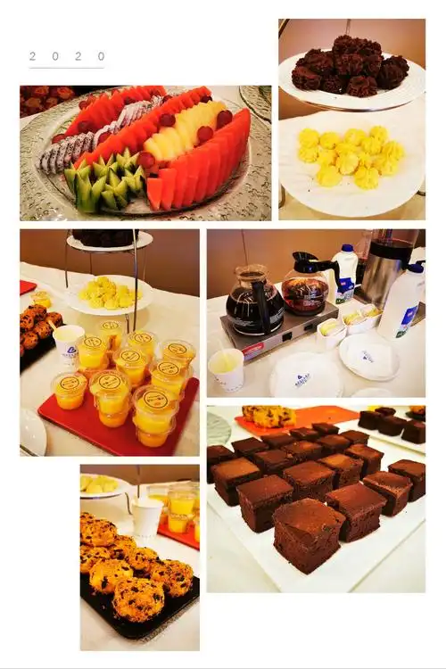 会场为客户提供了精美甜点水果茶歇